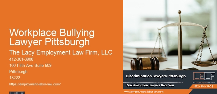 Workplace Bullying Lawyer Pittsburgh