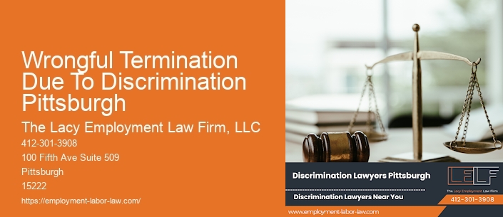 Wrongful Termination Due To Discrimination Pittsburgh